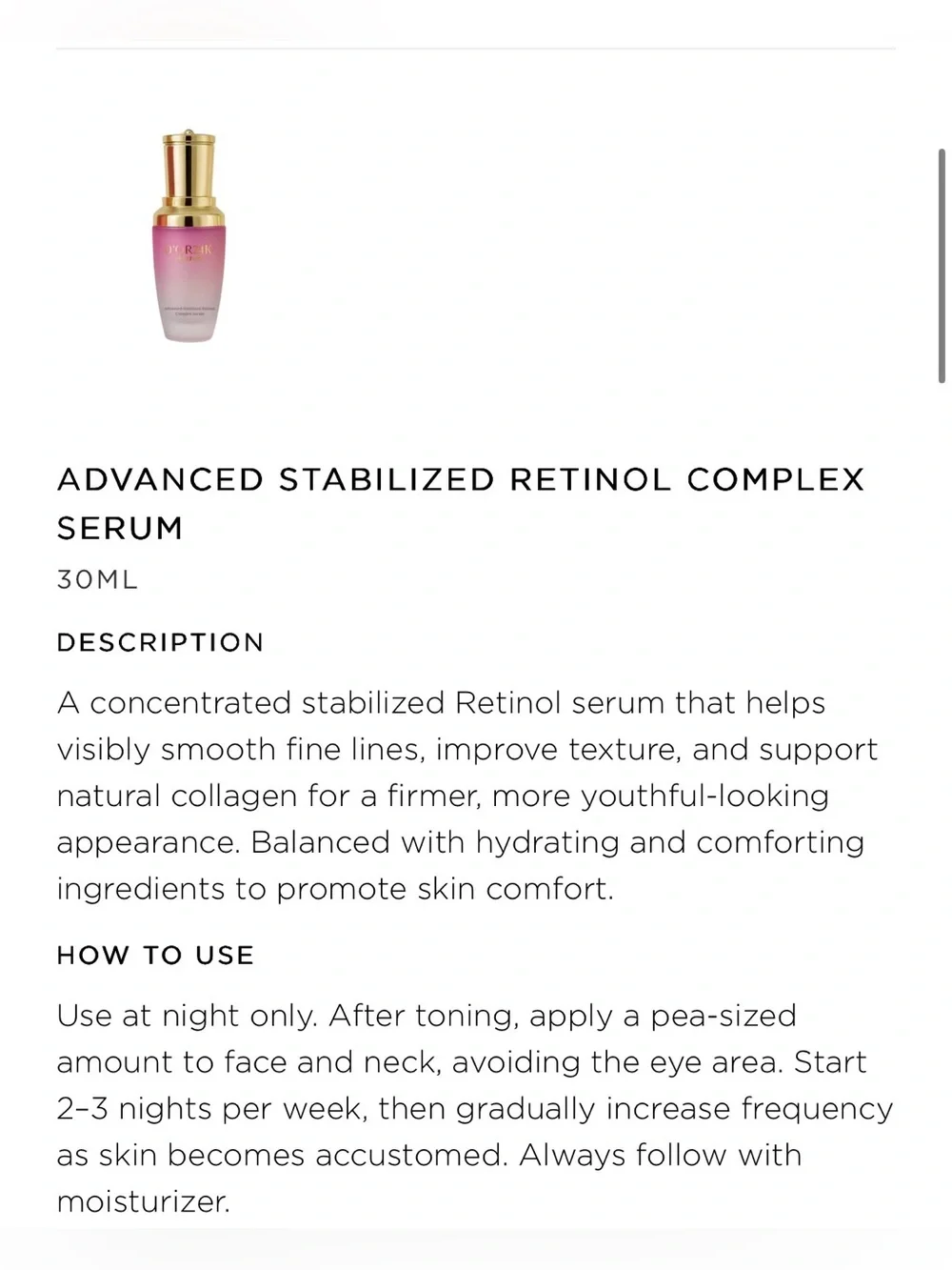 NWT D'OR24K Prestige Age Reverse Retinol Collection 5-Piece Gift Set Box